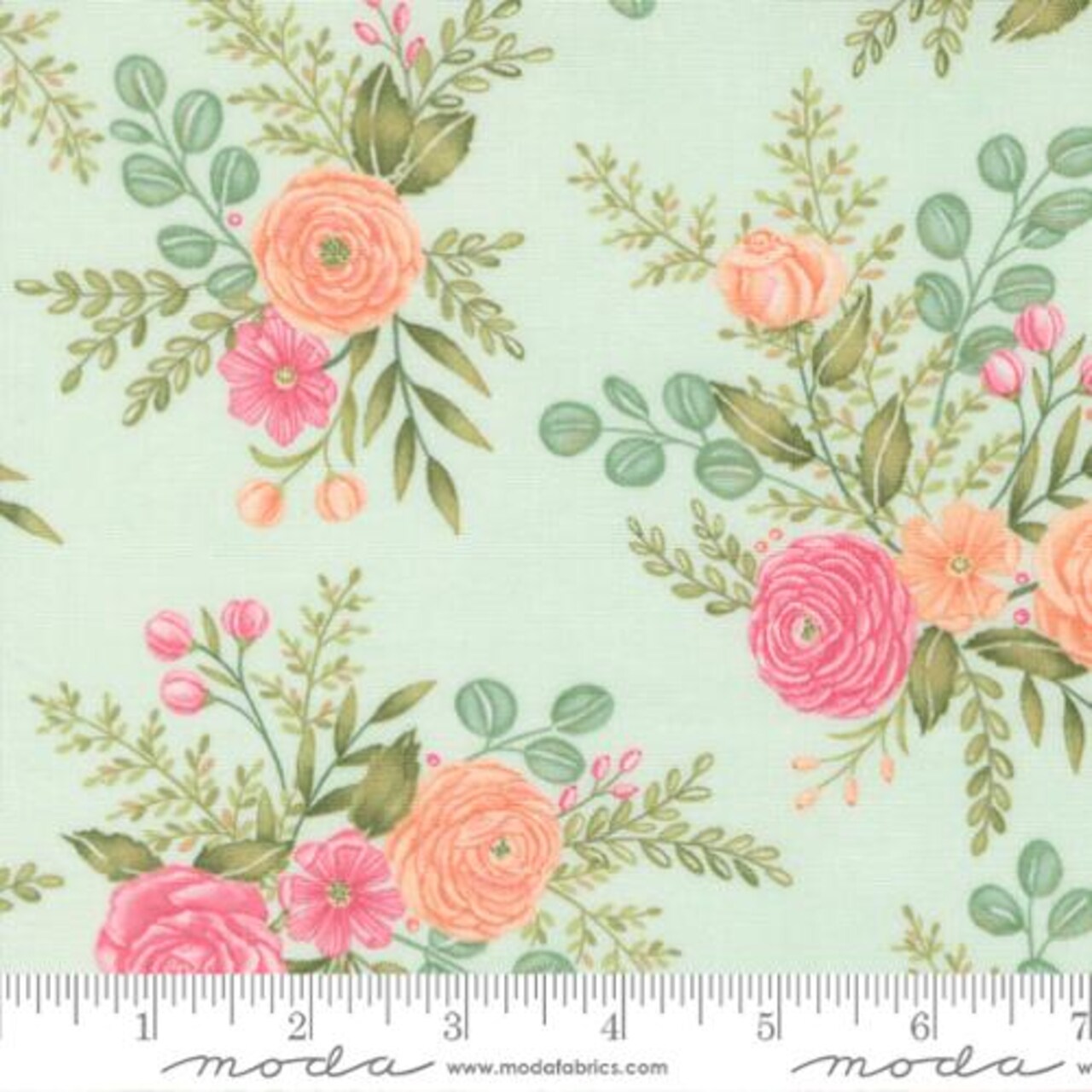 Fabric Moda Mist Rose Garden Kindness by the Quarter Yard 56150-18